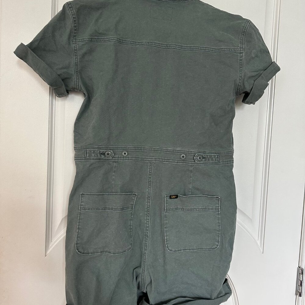 Lee Union Alls Denim Romper in Olive Green Medium - Picture 8 of 10